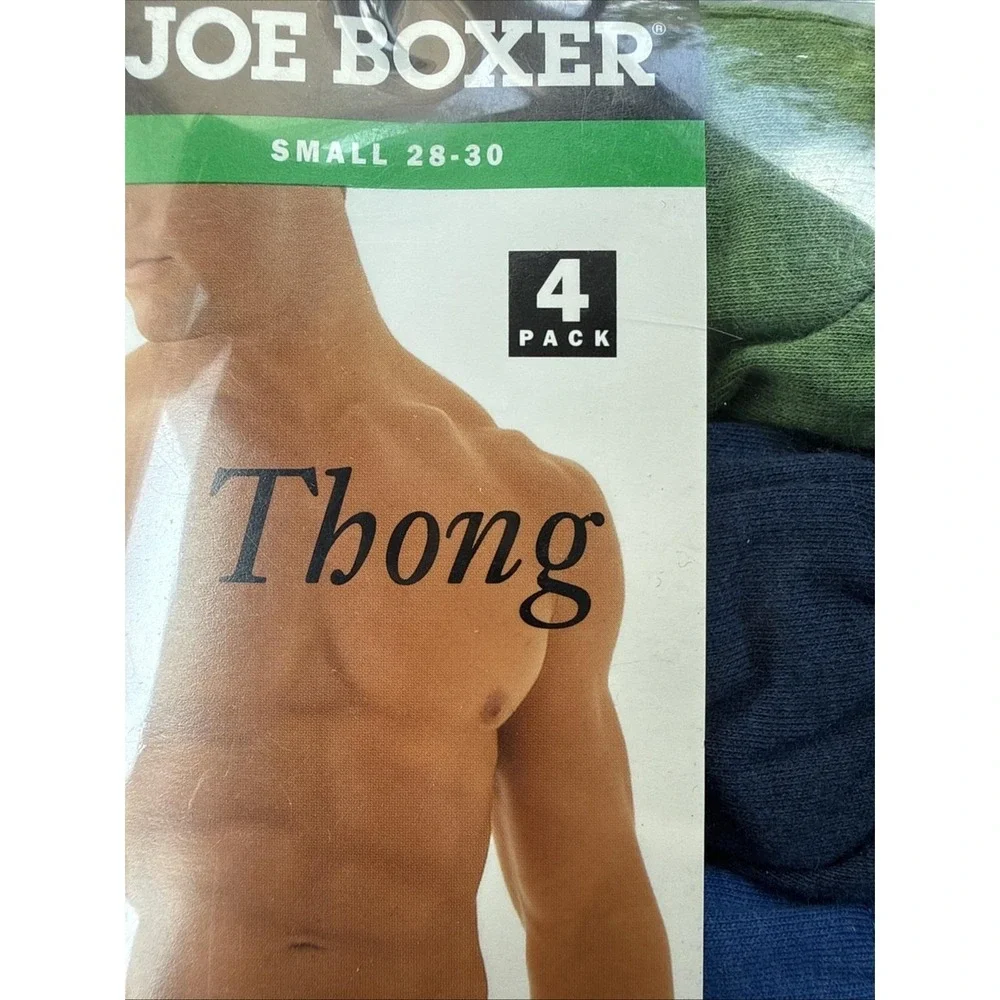 Joe Boxer NWT Men's 4 Pack Size S 28-30 Thong Briefs Underwear NEW Retired Stock